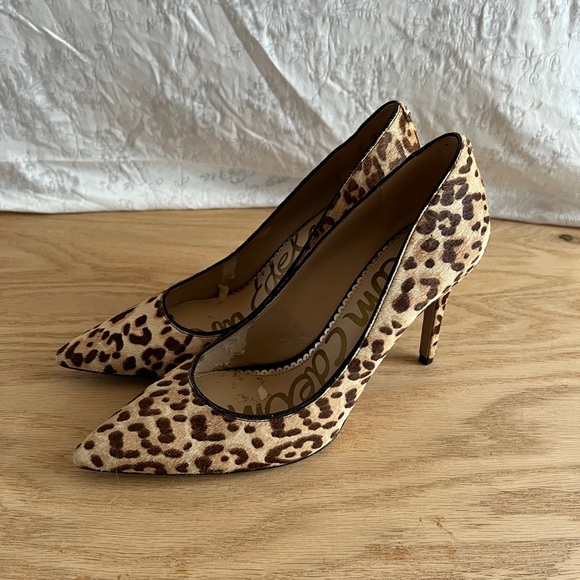 Sam Edelman Leopard Stiletto Heels, Women’s 8 - Picture 3 of 7